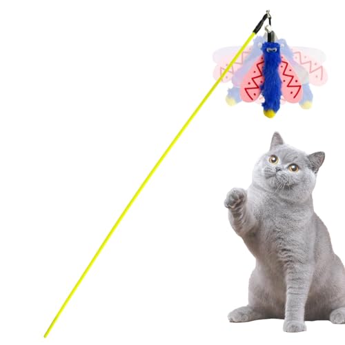 weiting Katzenspielzeug, Katzenstab für Hauskatzen - Kätzchen Zauberstab Spielzeug mit Glocke | Libellen-Katzenstab-Spielzeug, interaktives Haustier-Spielspielzeug, Katzen-Teaser-Zauberstab für weiting Katzenspielzeug, Katzenstab für Hauskatzen - Kätzchen Zauberstab Spielzeug mit Glocke | Libellen-Katzenstab-Spielzeug, interaktives Haustier-Spielspielzeug, Katzen-Teaser-Zauberstab für von weiting