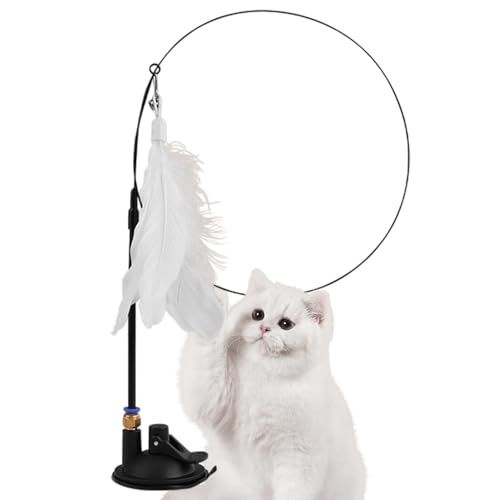weiting Katzenspielzeug Zauberstab,Katzenspielzeug Zauberstab - Auto-Release-Hände, natürliches Vogelfeder-Ball-Saugnapf-Spielzeug | Selbsthaltendes Saugfuß-Tanzspielzeug für den Innenbereich für weiting Katzenspielzeug Zauberstab,Katzenspielzeug Zauberstab - Auto-Release-Hände, natürliches Vogelfeder-Ball-Saugnapf-Spielzeug | Selbsthaltendes Saugfuß-Tanzspielzeug für den Innenbereich für von weiting