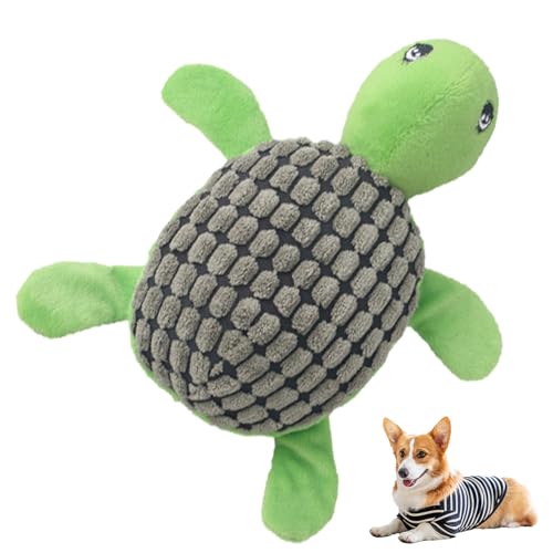 weiting Kauspielzeug für Hunde, Quietschspielzeug für Hunde - Schildkröten-Plüschtiere, interaktives Kauspielzeug für Haustiere,Hunde-Quietschspielzeug, Hunde-Zahnreinigungsspielzeug, realistisches von weiting