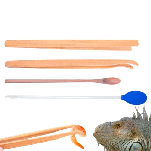 weiting Reptilienfütterung Pinzetten, Reptilienfutter -Pinzetten,Fütterung der Zange für Schlangen - Terrariumzubehör, Feederklemme mit Gummispitze für Eidechsenschildkröten Leopard Geckos Spider von weiting