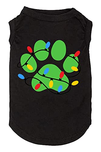 Frohe Weihnachten Shirts für Hund Lustige Grafik Buchstaben Kostüme Hundeweste Kleidung für kleine große Hunde (X-Small, Schwarz-2) von weokwock