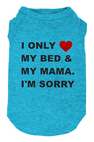 Hundeshirts Buchstabe bedruckte Weste für kleine große Hunde Slogan Kostüm Hund Pyjama Welpe Geschenk Haustier Kleidung Mama's Boy (Small, O-Blue01) von weokwock