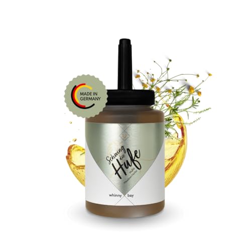 whinny X bay Huföl Schwing die Hufe – natürliches Huföl mit Pinsel und Kräuterduft | Hufpflege zur Stärkung, Feuchtigkeitsversorgung & Schutz, 450ml von whinny X bay
