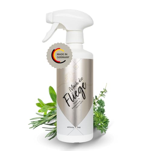 whinny X bay Fliegenspray Mach die Fliege – Insektenschutzspray mit Icaridin & Kräuterduft für Pferde und Reiter | sanft, wirksam & geräuscharm, 500ml von whinny X bay