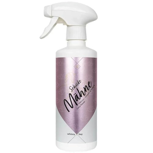 whinny X bay Mähnenspray Schicke Mähne Lotus Flower – Glanz- & Schweifspray mit Duft | entwirrend, staubabweisend & pflegend, 500ml von whinny X bay