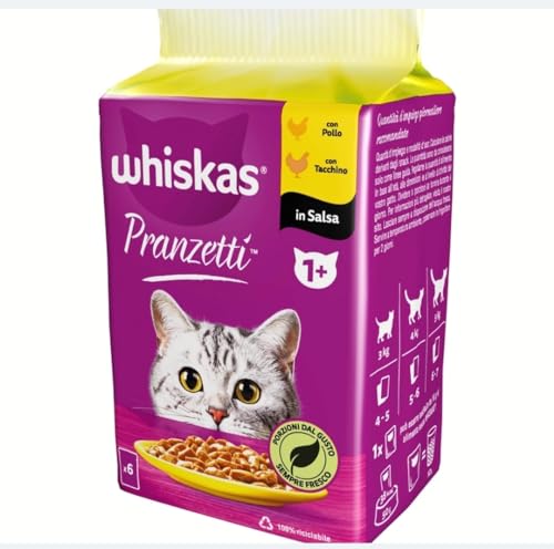 Pranzetti - Meals - White Meat - Wet cat Food - 12 Multipack of 6 Bags x 50 g von whiskas