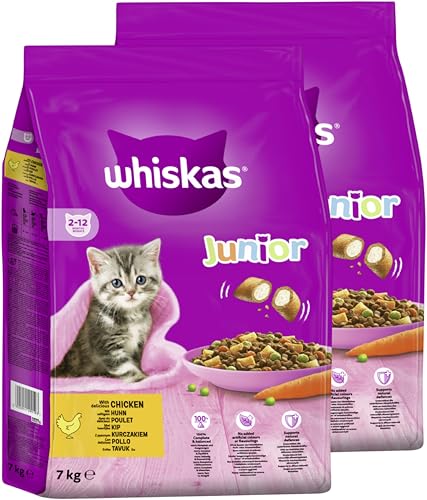WHISKAS® Beutel Trocken Junior mit Huhn 2 x 7kg von whiskas