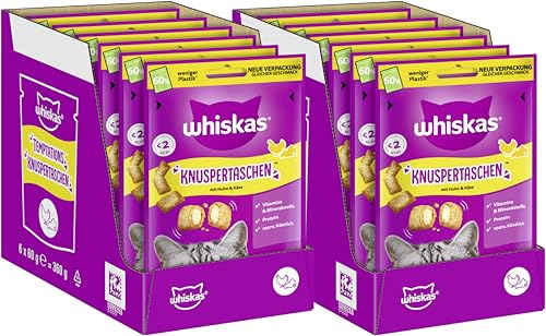 WHISKAS® KNUSPERTASCHEN™ mit Huhn und Käse 2 x 6 x 60g von whiskas