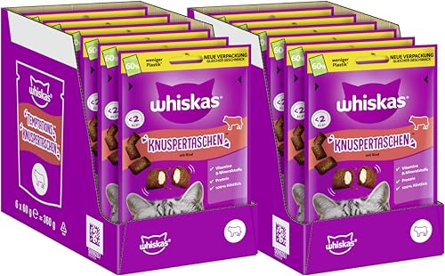 WHISKAS® KNUSPERTASCHEN™ mit Rind 2 x 6 x 60g von whiskas