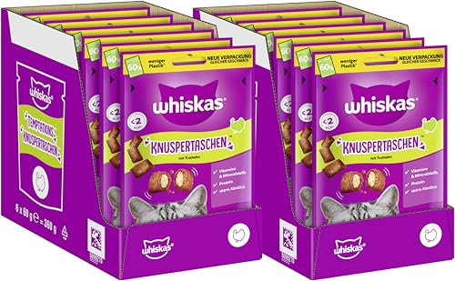 WHISKAS® KNUSPERTASCHEN™ mit Truthahn 2 x 6 x 60g von whiskas