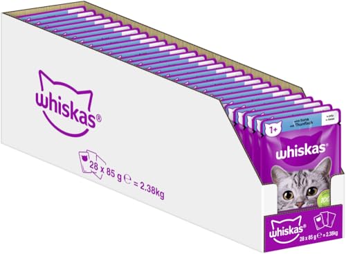 WHISKAS® Portionsbeutel 1+ mit Thunfisch in Gelee 28 x 85g von whiskas