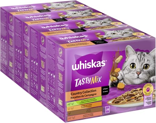 WHISKAS® Tasty Mix Portionsbeutel Multipack Country Collection in Sauce 4 x 12 x 85g von whiskas