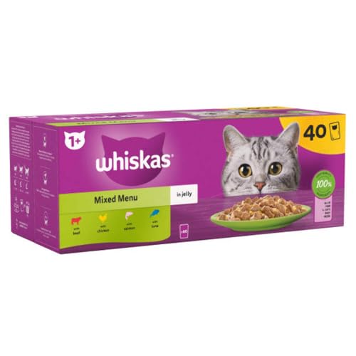 WHISKAS 1+ Katzenbeutel Nassfutter gemischt in Gelee von whiskas