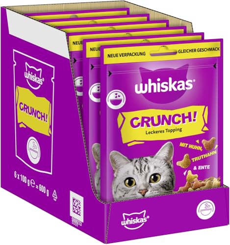 WHISKAS Crunch Katzensnacks Huhn, Pute & Ente 6 x 100g – Leckere Snacks mit Huhn, Pute und Ente WHISKAS Crunch Katzensnacks Huhn, Pute & Ente 6 x 100g – Leckere Snacks mit Huhn, Pute und Ente von whiskas