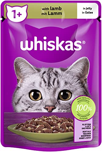 Whiskas 1+ Katzenfutter, Lamm in Gelee, 85 g von whiskas