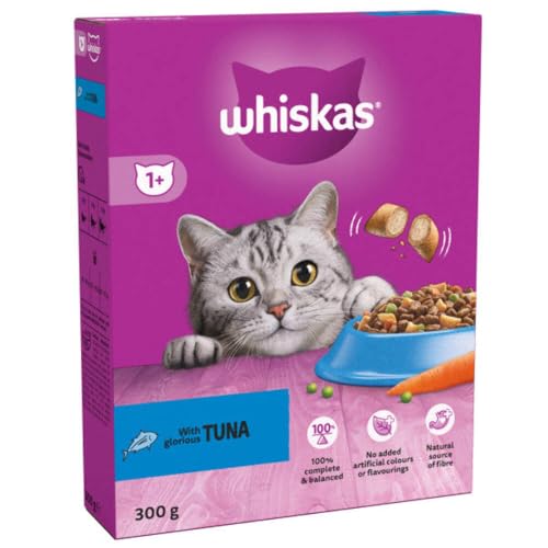 Whiskas 1+ Thunfisch-Trockenfutter für ausgewachsene Katzen, 300 g, 6 Boxen Whiskas 1+ Thunfisch-Trockenfutter für ausgewachsene Katzen, 300 g, 6 Boxen von whiskas