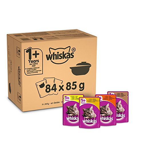 Whiskas 1 x Katzen-Beutel, gemischte Auswahl in Gelee, 84 x 85 g Whiskas 1 x Katzen-Beutel, gemischte Auswahl in Gelee, 84 x 85 g von whiskas