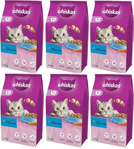 Whiskas Adult 1+ Katzentrockenfutter mit Thunfisch, 6 Beutel, 6x1,4kg – Hochwertiges Trockenfutter für ausgewachsene Katzen ab 1 Jahr- unterschiedliche Produktverpackungen erhältlich Whiskas Adult 1+ Katzentrockenfutter mit Thunfisch, 6 Beutel, 6x1,4kg – Hochwertiges Trockenfutter für ausgewachsene Katzen ab 1 Jahr- unterschiedliche Produktverpackungen erhältlich von whiskas