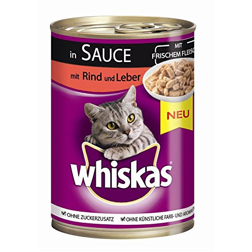 Whiskas | Adult 1+ mit Rind und Leber in Sauce | 12 x 400 g Whiskas | Adult 1+ mit Rind und Leber in Sauce | 12 x 400 g von whiskas