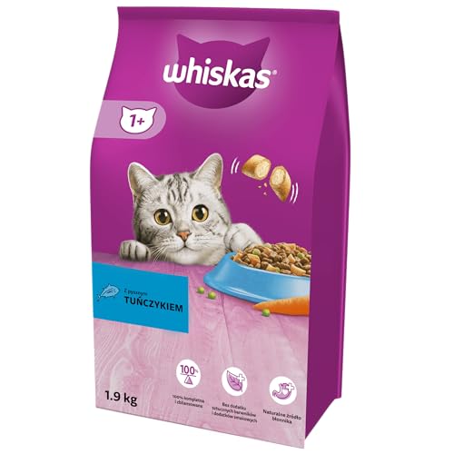Whiskas Adult komplettes Trockenfutter für ausgewachsene Katzen mit Thunfisch 6 x 1,9 kg von whiskas