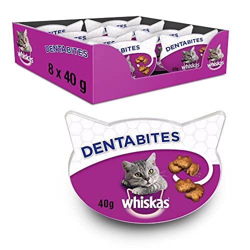 Whiskas Dentabites Katzensnack, Huhn, 8er Pack (8 x 40 g) von whiskas