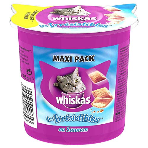 Whiskas – Leckerlis die irréstibles im lachs für Katzen – 105 g von whiskas