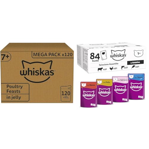 Whiskas Senior 7+ Katzennassfutter Gemischte Auswahl in Gelee & Adult 1+ Katzennassfutter Gemischte Auswahl in Gelee Whiskas Senior 7+ Katzennassfutter Gemischte Auswahl in Gelee & Adult 1+ Katzennassfutter Gemischte Auswahl in Gelee von whiskas