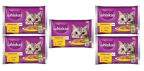 Whiskas Senior 7+ Nassfutter für Katzen in Gelee mit Huhn, Truthahn, 20 Portionsbeutel, 5x4x85g, Hochwertiges Nassfutter für ältere Katzen Whiskas Senior 7+ Nassfutter für Katzen in Gelee mit Huhn, Truthahn, 20 Portionsbeutel, 5x4x85g, Hochwertiges Nassfutter für ältere Katzen von whiskas