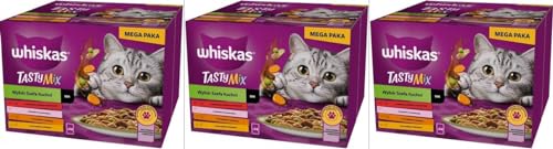 Whiskas Tasty Mix Chef´s Choice Katzenfutter nass in Sauce 72 Portionsbeuteln à 85g (3-er Pack) von whiskas