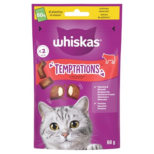 Whiskas Temptations mit Rindfleisch 6 x 60 g von whiskas
