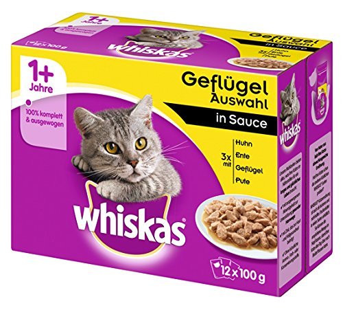 whiskas, 1+ Geflügel Auswahl in Sauce 1200 g von whiskas