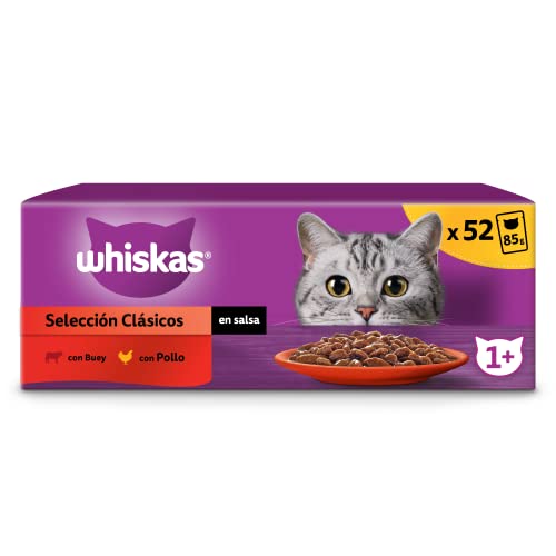 whiskas Nassfutter für Katzen Auswahl Klassiker, 13 x 4 x 85 g von whiskas