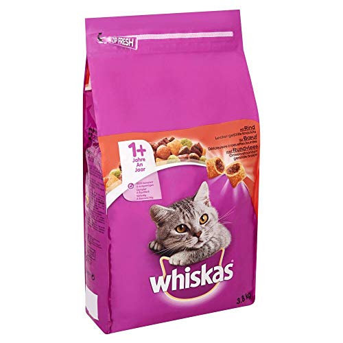 whiskas Trockenfutter mit Füllung für Katzen (3x3,8kg) von whiskas