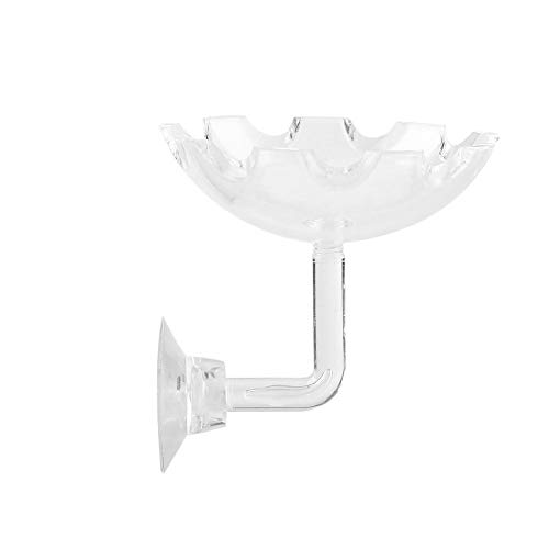 Shrimp Futternapf Acryl Sucker Cup Design Aquarium Bowl Tray Wasser Lebensmittel Kleiner Reptil Würmer Haustiere Dish Feeder Bowl von Wifehelper