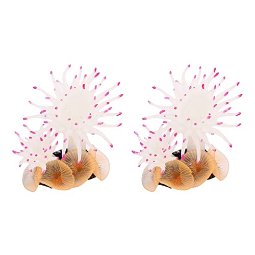 Vorfaove Künstliche Koralle für Aquarien, 8,9 cm hoch, , Fuchsia, 2 Stück von wiianoxd
