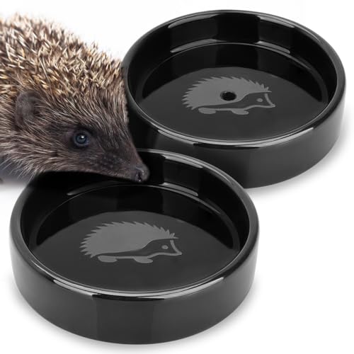 WILDLIFE HOME Igel Futterschale + Trinkschale (2er Set) Futterstation stehend I Igelnapf & Igeltränke I Futterspender für Igelhaus Futterhaus, Igelfutterhaus I Wetterfest Igelfutterschüssel von wildlife home
