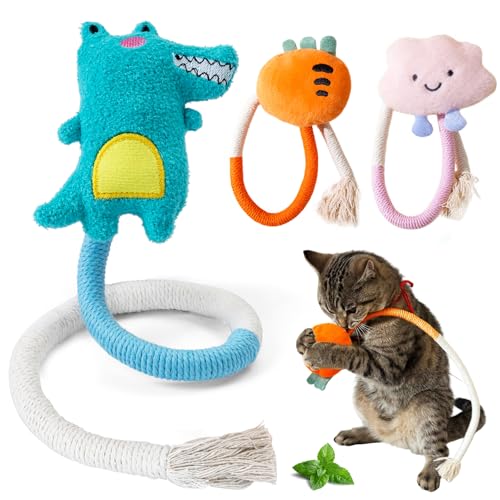 winbarry Katzenspielzeug, Katzenspielzeug Selbstbeschäftigung, Katzenminze Beißseil, Katze Baumwollseil Zähne Reinigung, Katze Dental Spielzeug für Katzen und Gegen Mundgeruch winbarry Katzenspielzeug, Katzenspielzeug Selbstbeschäftigung, Katzenminze Beißseil, Katze Baumwollseil Zähne Reinigung, Katze Dental Spielzeug für Katzen und Gegen Mundgeruch von winbarry