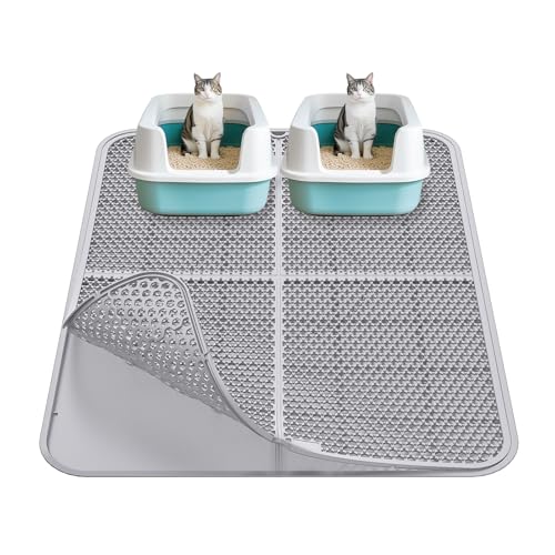 Windhunt Silikon-Katzenstreu-Matte, extra große Katzenklo Matte, doppellagige Matte für Boden, leicht zu reinigen, rutschfeste Katzentoilettenfangmatte, Katzenbedarf, 83,8 x 63,5 cm Windhunt Silikon-Katzenstreu-Matte, extra große Katzenklo Matte, doppellagige Matte für Boden, leicht zu reinigen, rutschfeste Katzentoilettenfangmatte, Katzenbedarf, 83,8 x 63,5 cm von windhunt
