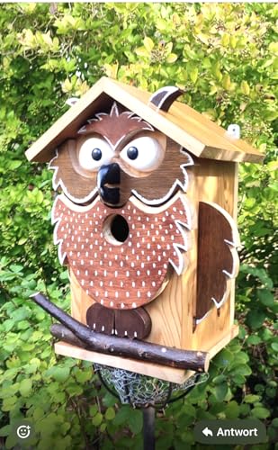 Zauberhaftes Vogelhaus, Vogelvilla massives Holz, Eule, Wetterfest, Handarbeit Zauberhaftes Vogelhaus, Vogelvilla massives Holz, Eule, Wetterfest, Handarbeit von windschief-living