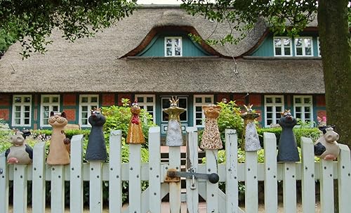 windschief-living Sehr süßer Landhaus Zaunhocker Schaf Emma, Zaunfigur aus Keramik, Gartendeko windschief-living Sehr süßer Landhaus Zaunhocker Schaf Emma, Zaunfigur aus Keramik, Gartendeko von windschief-living