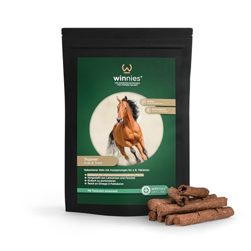 winnies® Trojaner | Tabletten-Versteck für Pferde | Gebackener Leinsamen-Fenchel-Stick mit Tablettenkammer | Getreidefrei | Für PPID-/Cushing-Pferde von winnies