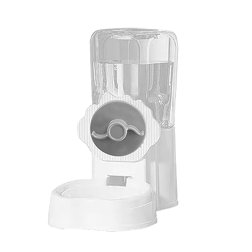 Clean Tidy Pet Feeder Convenient Hanging Water Dispenser for Cats Dogs Rabbit Guinea Pigs Frettchen Igel Large Capacity Automatic with Thread Grey 1 von wirlsweal