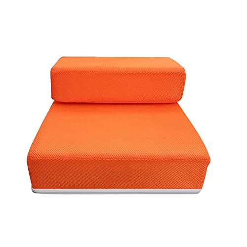wirlsweal Hundetreppe für kleine Hunde, 2 Stufen, zusammenklappbar, tragbar, rutschfest, Haustiertreppe für hohe Betten, Hundestufen für Hunde zum Betreten von Bett, Couch, Sofa Orange wirlsweal Hundetreppe für kleine Hunde, 2 Stufen, zusammenklappbar, tragbar, rutschfest, Haustiertreppe für hohe Betten, Hundestufen für Hunde zum Betreten von Bett, Couch, Sofa Orange von wirlsweal