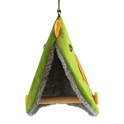 Nest für Papageien Vogelhaus für Papageien Weiches Bequemes Hängenest Bett mit Seil Spielzeug für Papageien Wellensittiche Sittiche Einzigartiges Vogelhaus Grün M von wirlsweal