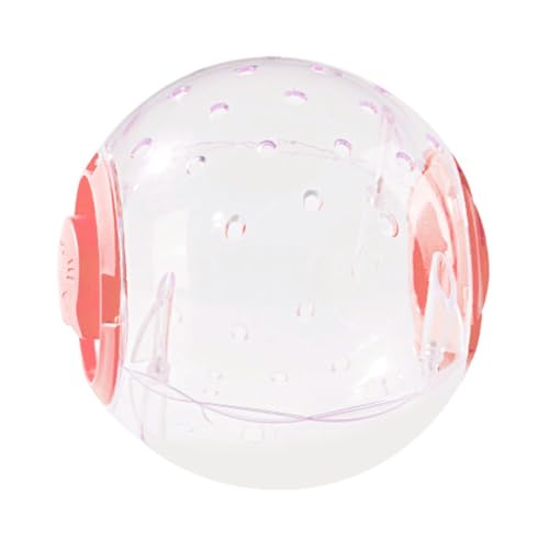Observing Hamster Toy Transparent Hamster Running Ball Multi-Hole Breathable Design Buckle Closure Relieve Boredom Crystal Hamster Supplies Pink S von wirlsweal