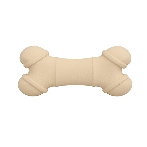 wirlsweal Dog Dental Chew Toy Interactive Durable Pet for Dogs Teeth Cleaning Stress Relief Massage Gum Energy Release Non-toxic Rubber Bone Fun Apricot 1 von wirlsweal