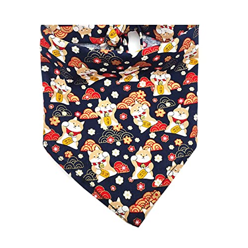 wirlsweal Hundehalstuch, weich, bezaubernd, lebendige Farben, japanischer Stil, für den Frühling 1 von wirlsweal