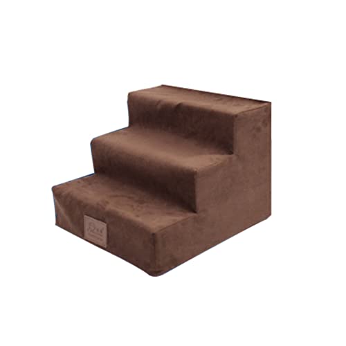 wirlsweal Hundetreppe für kleine Hunde, 3 Stufen, atmungsaktiv, rutschfest, Haustiertreppe für Hochbetten, Hundestufen, damit Hunde auf Bett, Couch, Sofa steigen können Kaffee wirlsweal Hundetreppe für kleine Hunde, 3 Stufen, atmungsaktiv, rutschfest, Haustiertreppe für Hochbetten, Hundestufen, damit Hunde auf Bett, Couch, Sofa steigen können Kaffee von wirlsweal