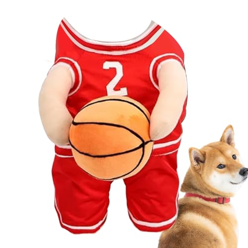 wiroouia Basketball-Spieler-Haustierkostüm, Hunde-Basketball-Kleidung,Hundebasketballkostüm mit Ball - Atmungsaktive große Katze mit Basketball-Kleidung für Halloween-Cosplay wiroouia Basketball-Spieler-Haustierkostüm, Hunde-Basketball-Kleidung,Hundebasketballkostüm mit Ball - Atmungsaktive große Katze mit Basketball-Kleidung für Halloween-Cosplay von wiroouia