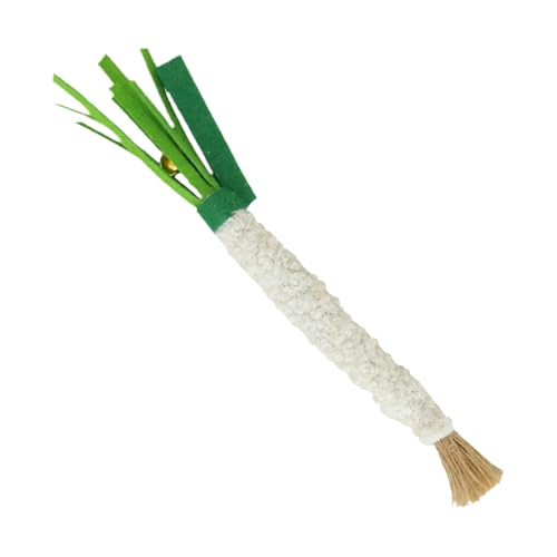 wiroouia Kätzchen Zahnen Spielzeuge für Innenkatzen, Kätzchen kauert Spielzeug, Scallion Form Katze beißende Spielzeug, Bitt-resistente, interaktive Haustierzubehör, Trainingsvorräte für die von wiroouia